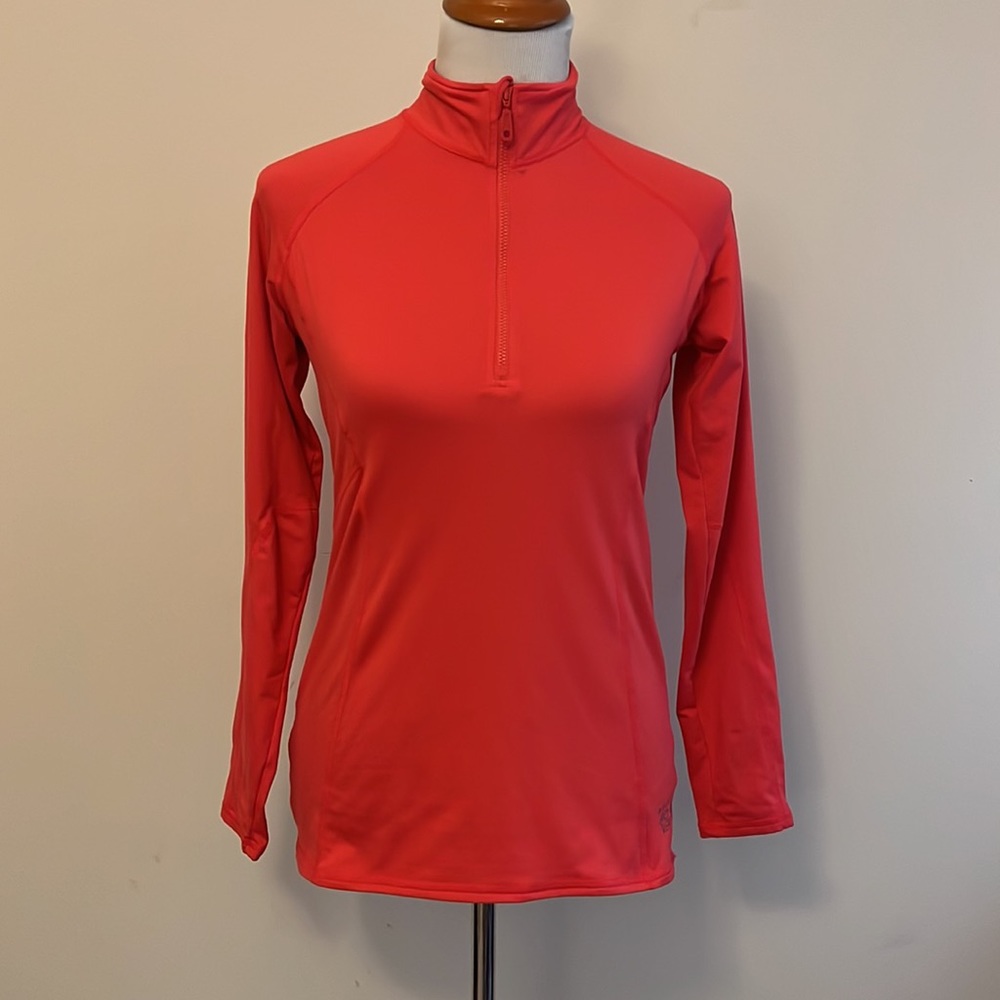Mountain Hardwear Coral Colored Quarter Zip Base Layer Size Small Petite